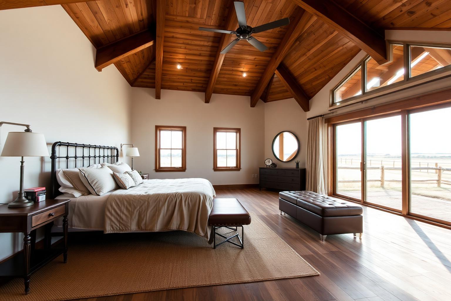 Barndominium primary bedroom suite